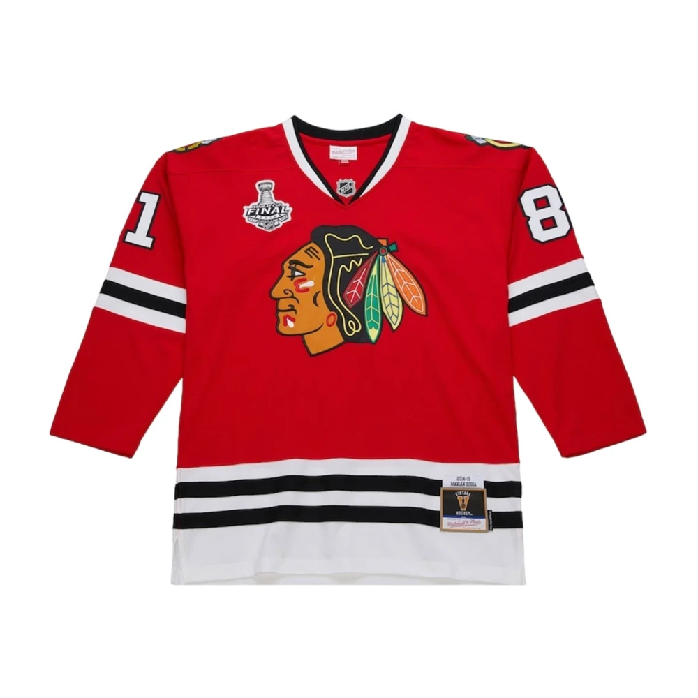 Mitchell & Ness Chris Chelios Blackhawks Shirt 1991 92 Red Heren