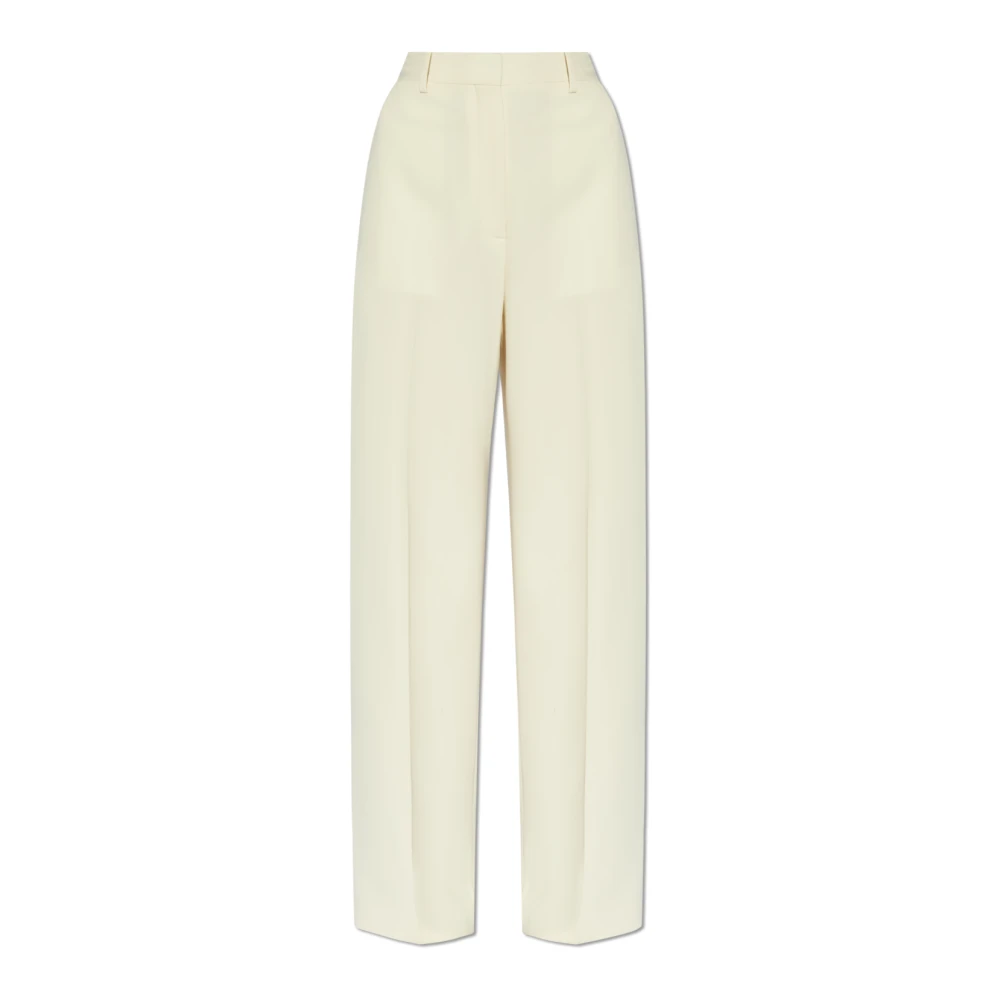 Theory Beige Wide Trousers, Female, S, Trousers Admiral