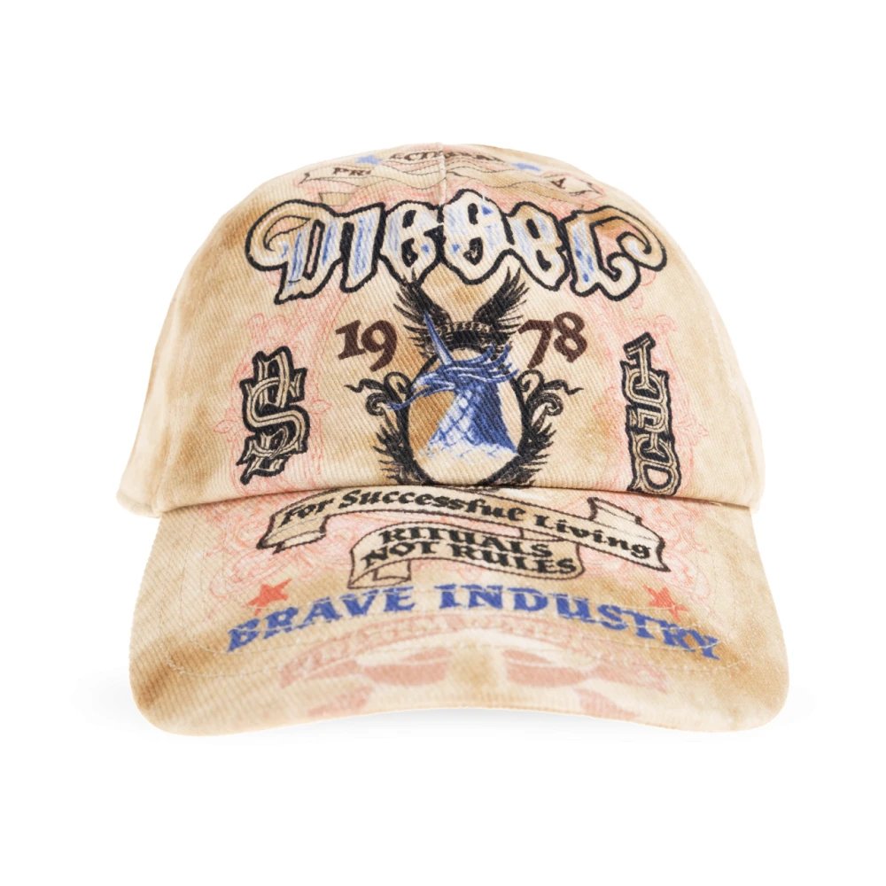 Diesel Herr Beige Accessoarer M, Bomull, C-Ritual Cap