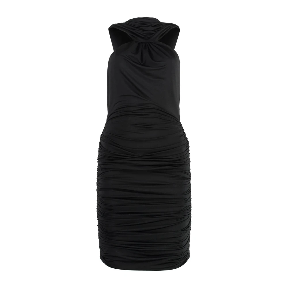 Giuseppe Di Morabito Black Draped Ruched Mini Dress - Female - Party Dresses - M - Dresses