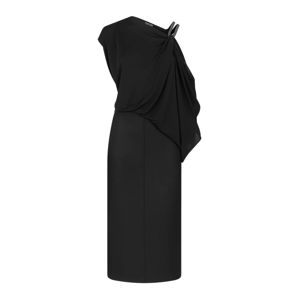 Tom Ford Women's Black Draped Jersey Dress
