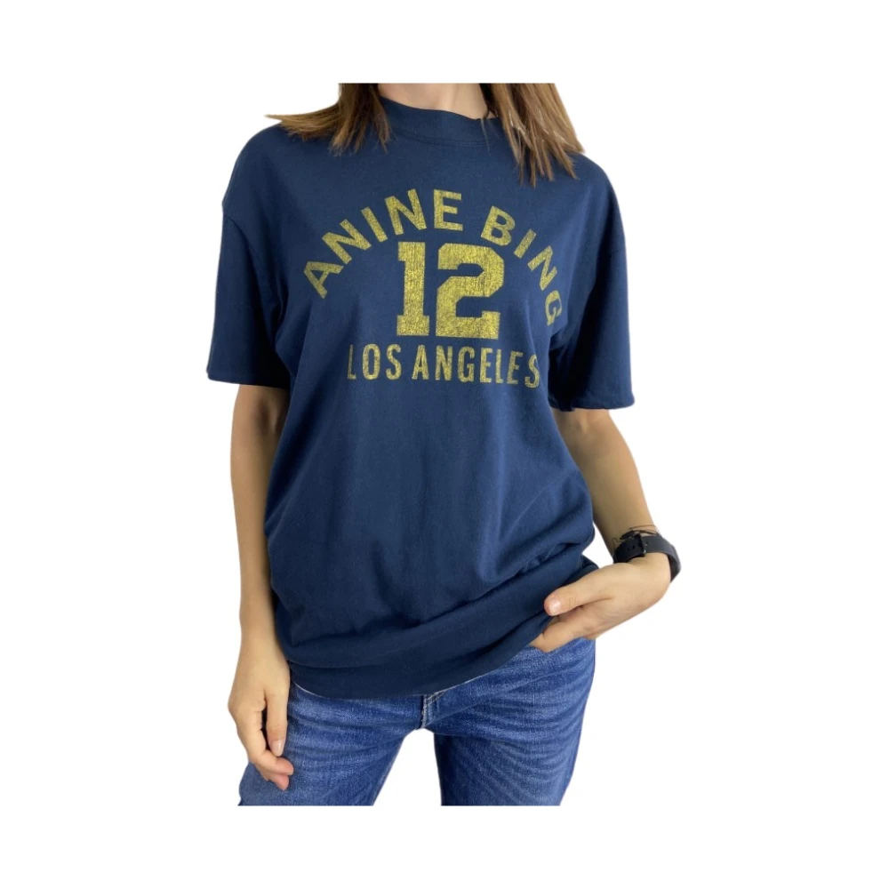 Anine Bing Omkeerbaar T-shirt met korte mouwen Blue Dames