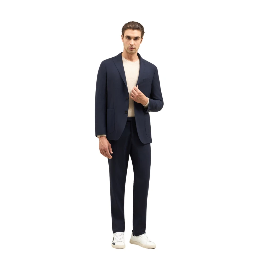 Boglioli Hoge Twist Wol K-Pak Blue Heren