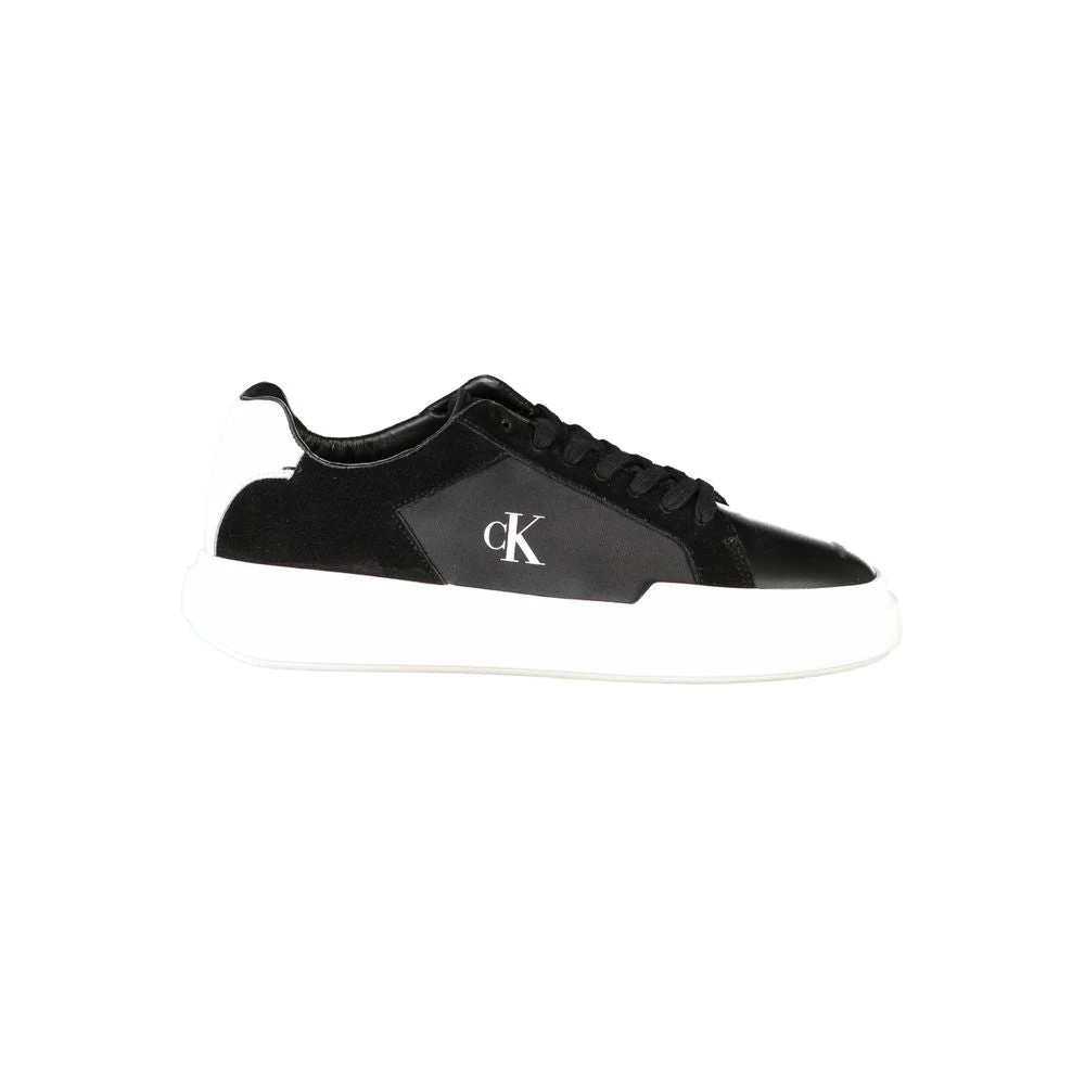 Calvin Klein Men's Black Leather Sneaker