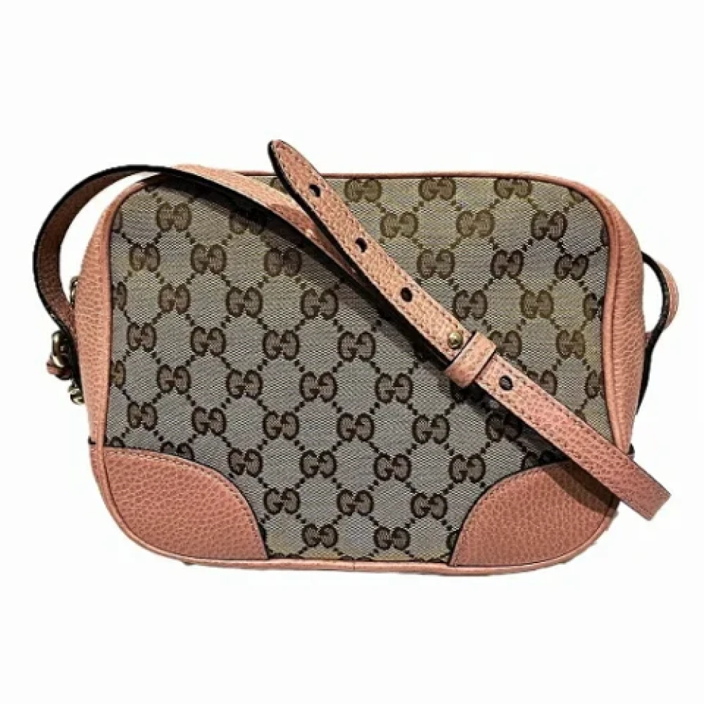 Gucci Vintage Pre-owned Canvas shoulder-bags Beige Dames