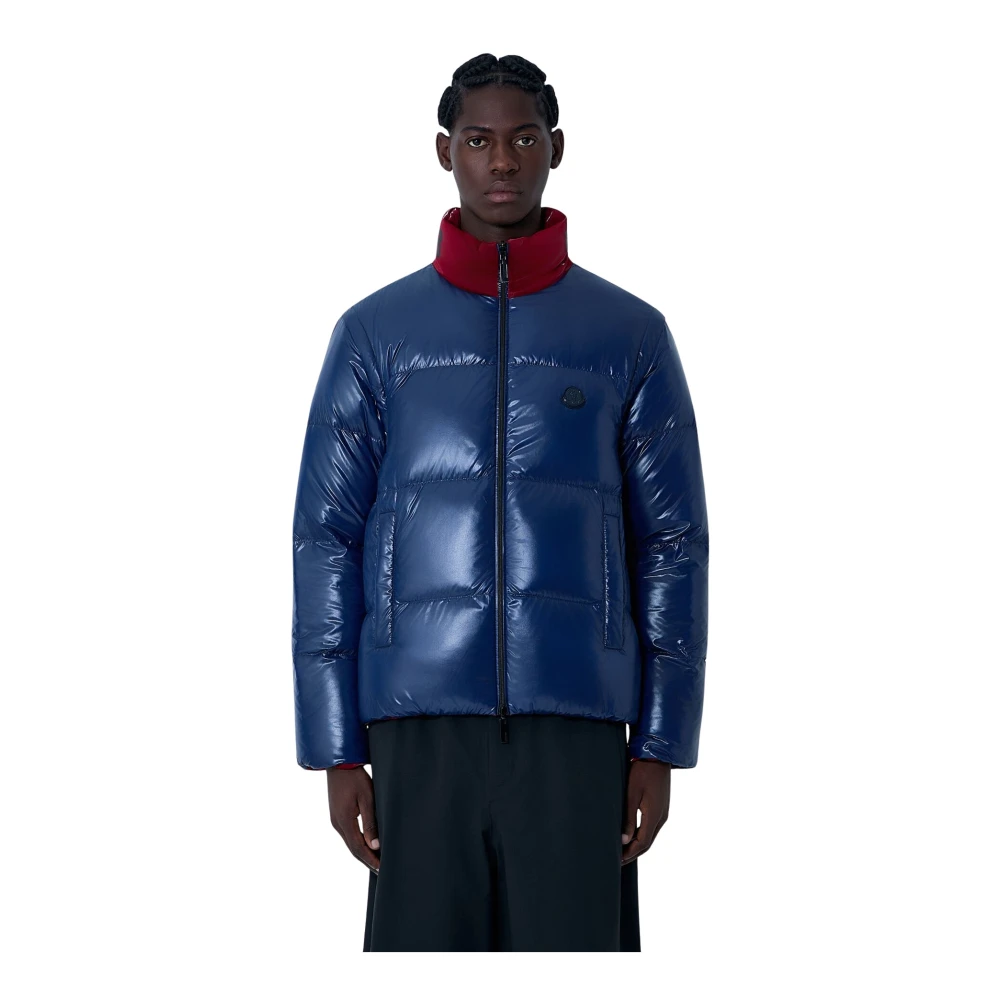 Moncler Men's Red Down Jackets, L, Reversible Throttle Short Down Jacket