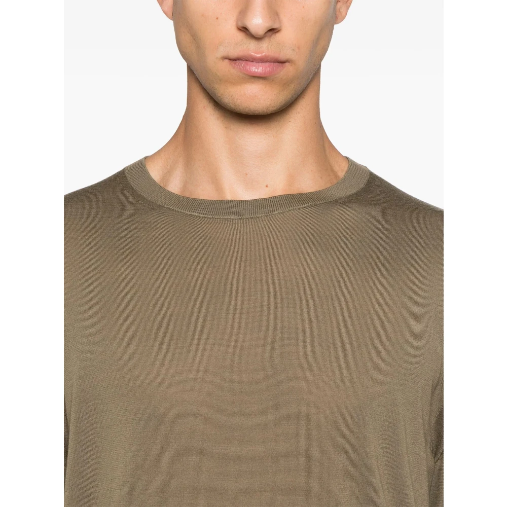 Ermenegildo Zegna Wol Crew-neck Gebreide kleding Green Heren