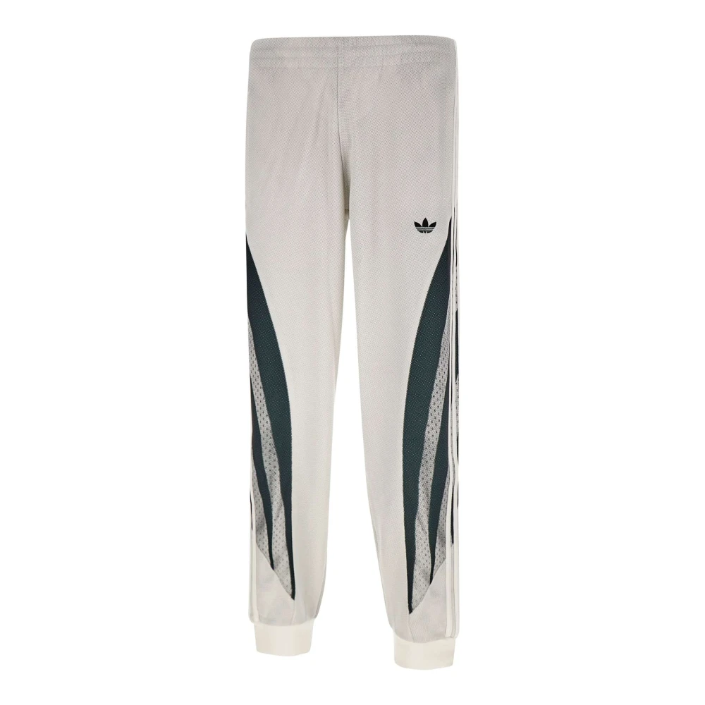 Adidas Gestreepte Technische Stoffen Broek White Heren