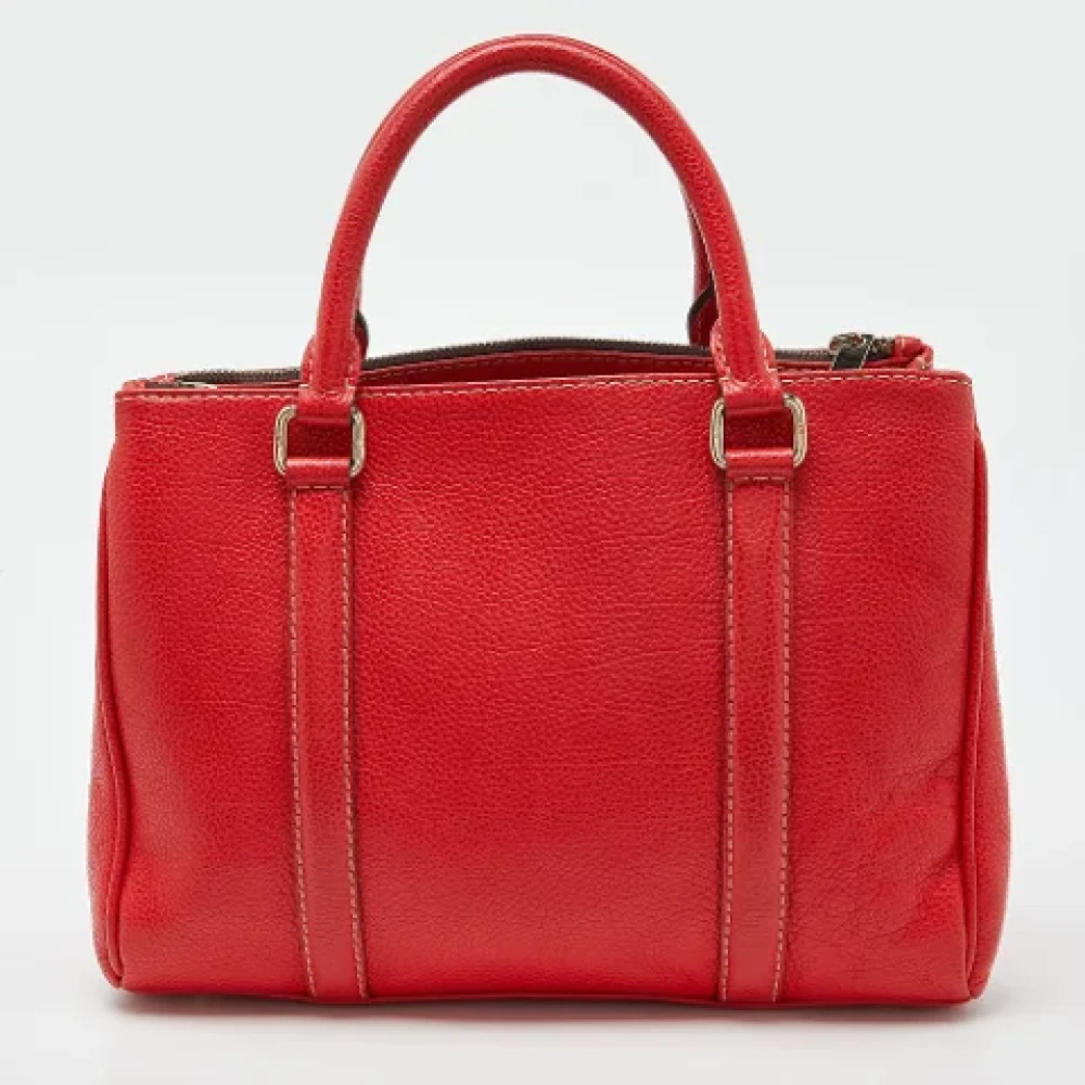 Carolina Herrera Pre-owned Leather totes Red Dames