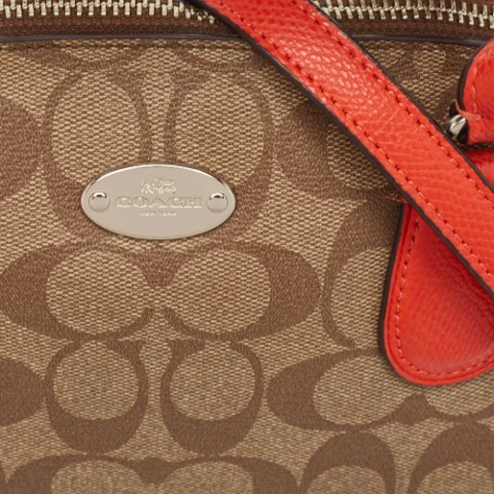 Coach Pre-owned Coated canvas handbags Orange Dames