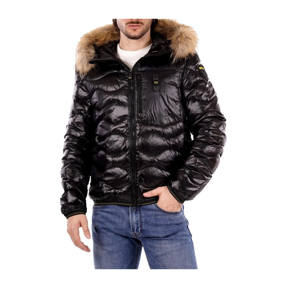 Blauer Men's Black Winter Jackets, M, Piumino Giubbotto