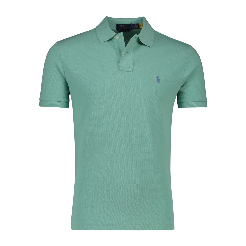 Ralph Lauren Groene Custom Slim Fit Polo Shirt Green Heren