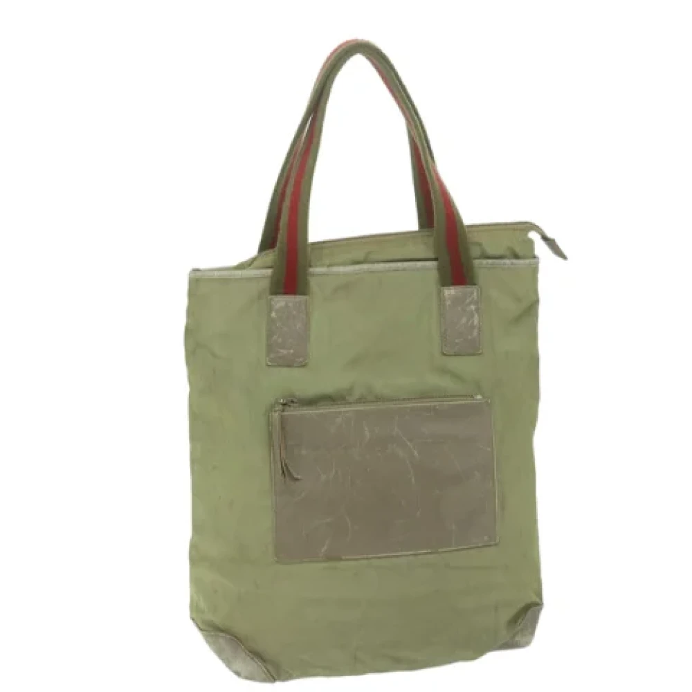 Gucci Vintage Pre-owned Canvas totes Green Dames