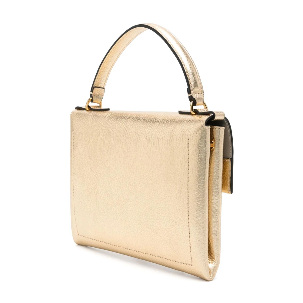 Coccinelle Omkeerbare leren tas met gouden details Yellow Dames
