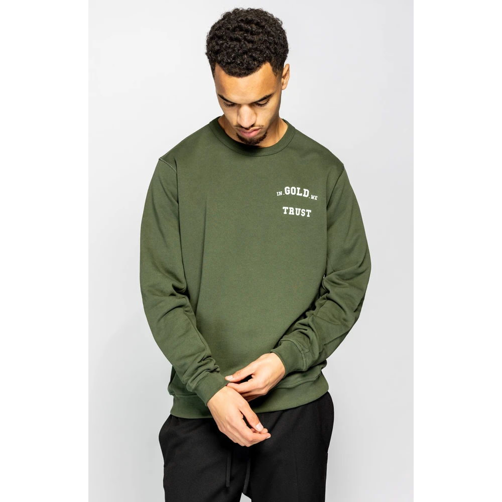 In Gold We Trust Bosnachtsweater Green Heren
