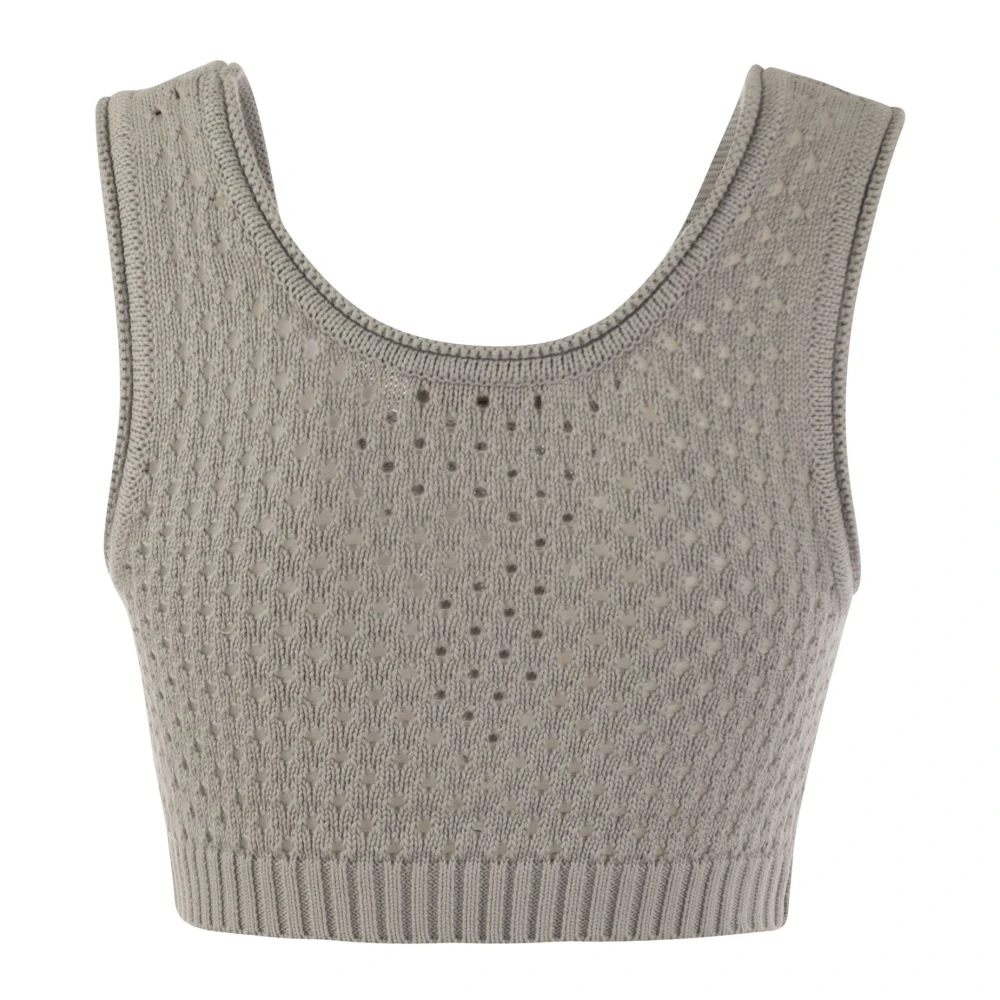 Elisabetta Franchi Sleeveless Tops Gray Dames