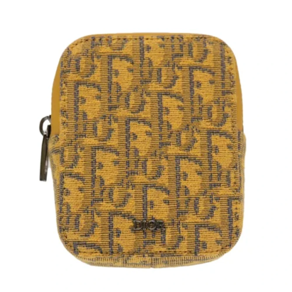 Dior Vintage Pre-owned Canvas shoulder-bags Yellow Heren