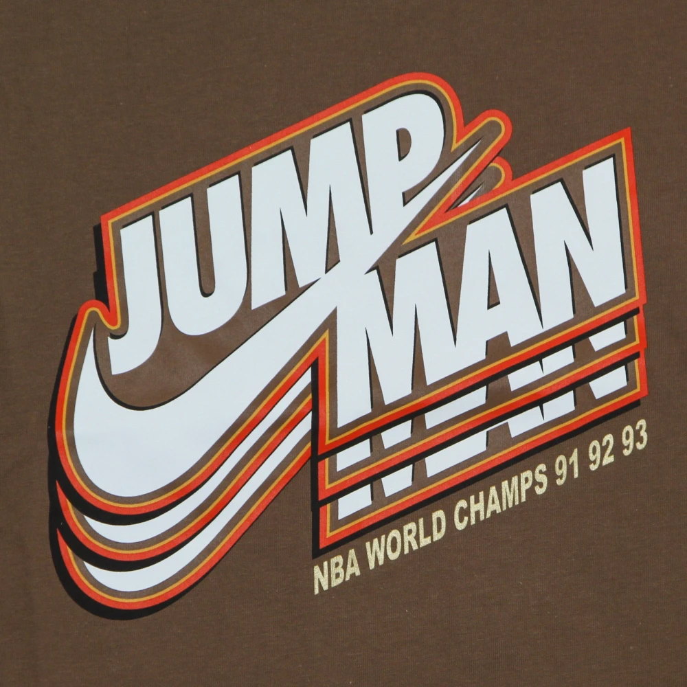 Jordan Archaeo Brown Tee met Jumpman Logo Brown Heren