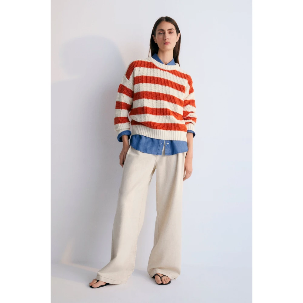 The New Society Lassi Woman Pant Linen Vigore Beige Dames