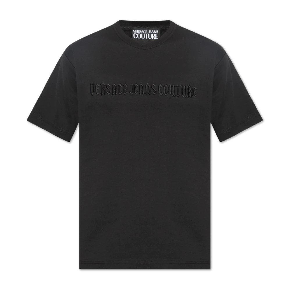 Versace Jeans Couture T-shirt met Logo Black Heren