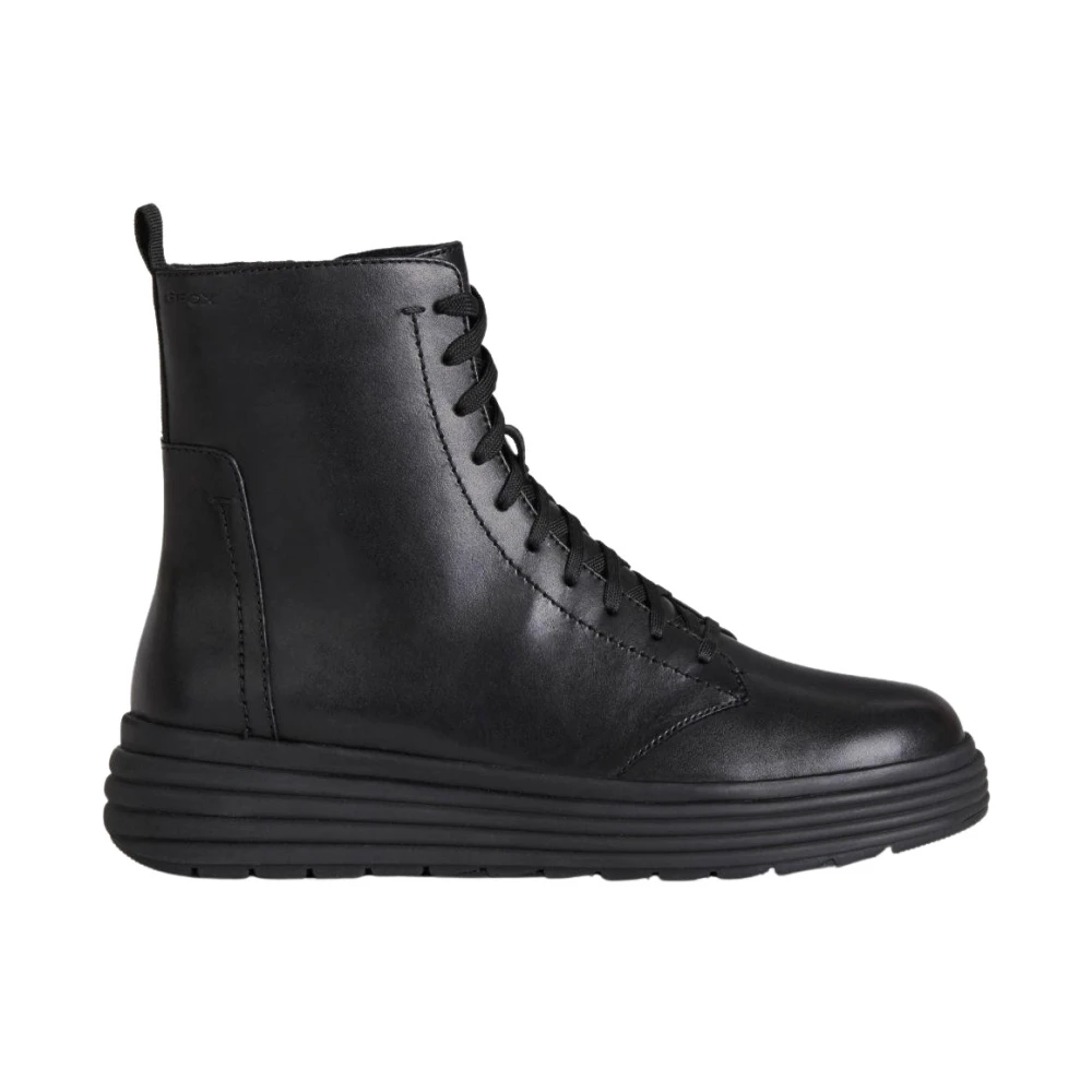 Geox Women's Black Phaolae Ankle Boots - Lace-Up Boots - 4 Uk - Shoes