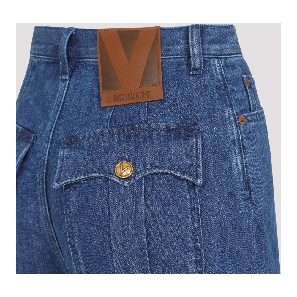 Valentino Stijlvolle Denim Shorts voor Vrouwen Blue Dames