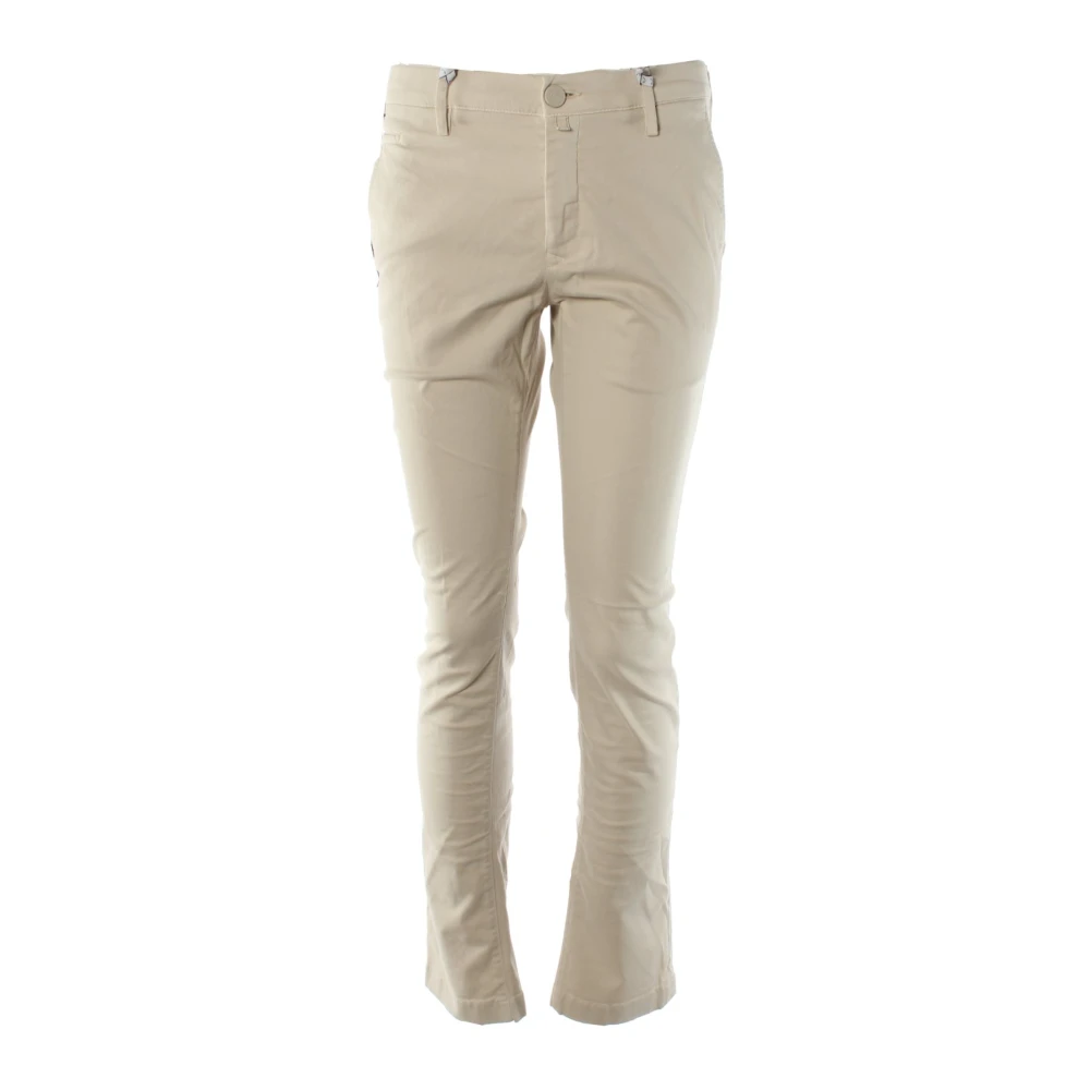Jacob Cohën Mannelijk Beige Slim Fit Herenbroek