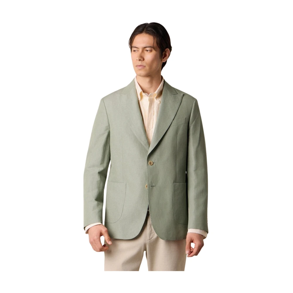 Brooks Brothers Men's Green Blazers, 2XL, Cotton-Linen Blazer