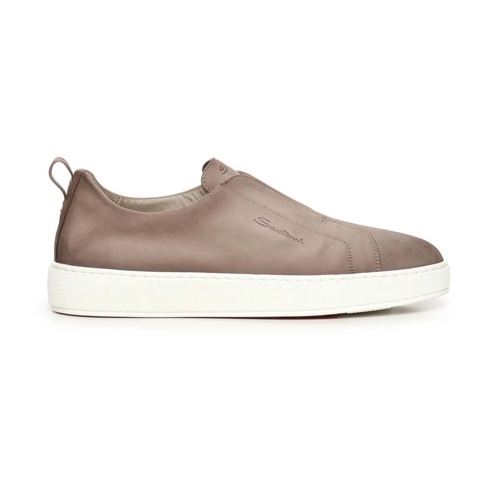 Santoni Men's Beige Victory Slip-On Sneaker - Sneakers - 9 Uk - Shoes