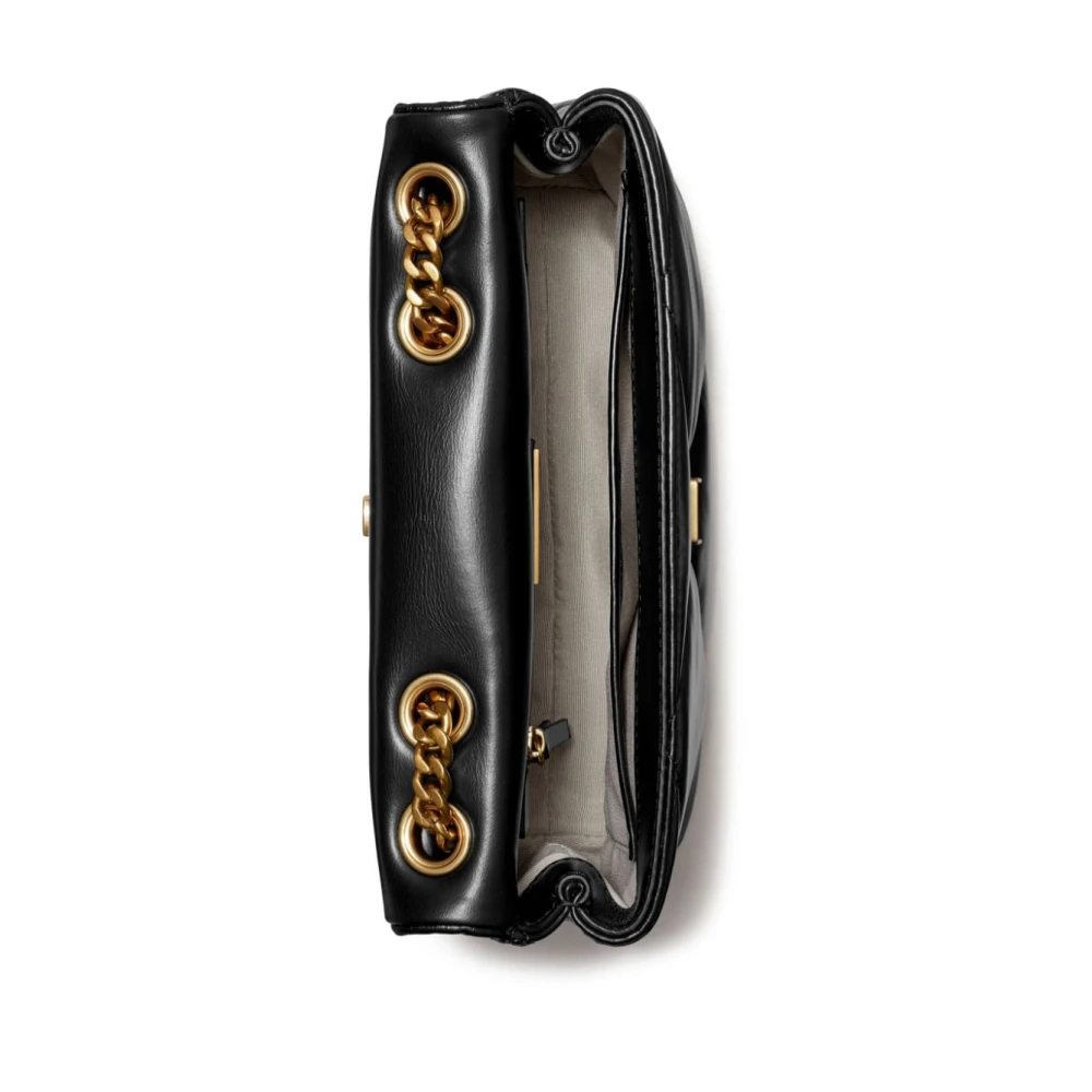 TORY BURCH Zwarte diamantgestikte schoudertas Black Dames