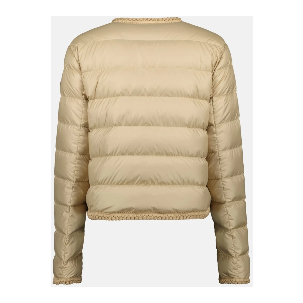 Moncler Beige Gevlochten Gencay Jas Beige Dames