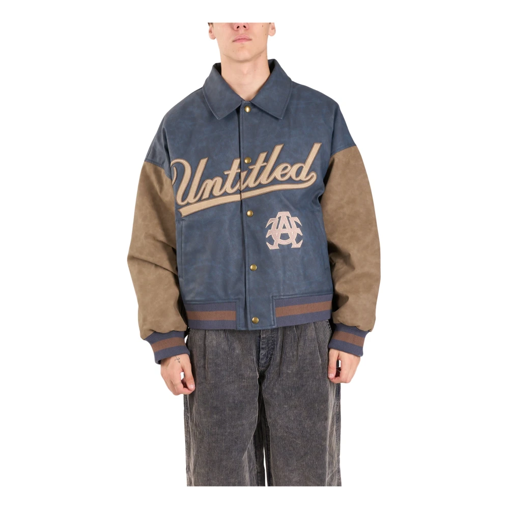 Untitled Artworks Varsity Academy Jacka med Tryckknappstängning Blue, Herr