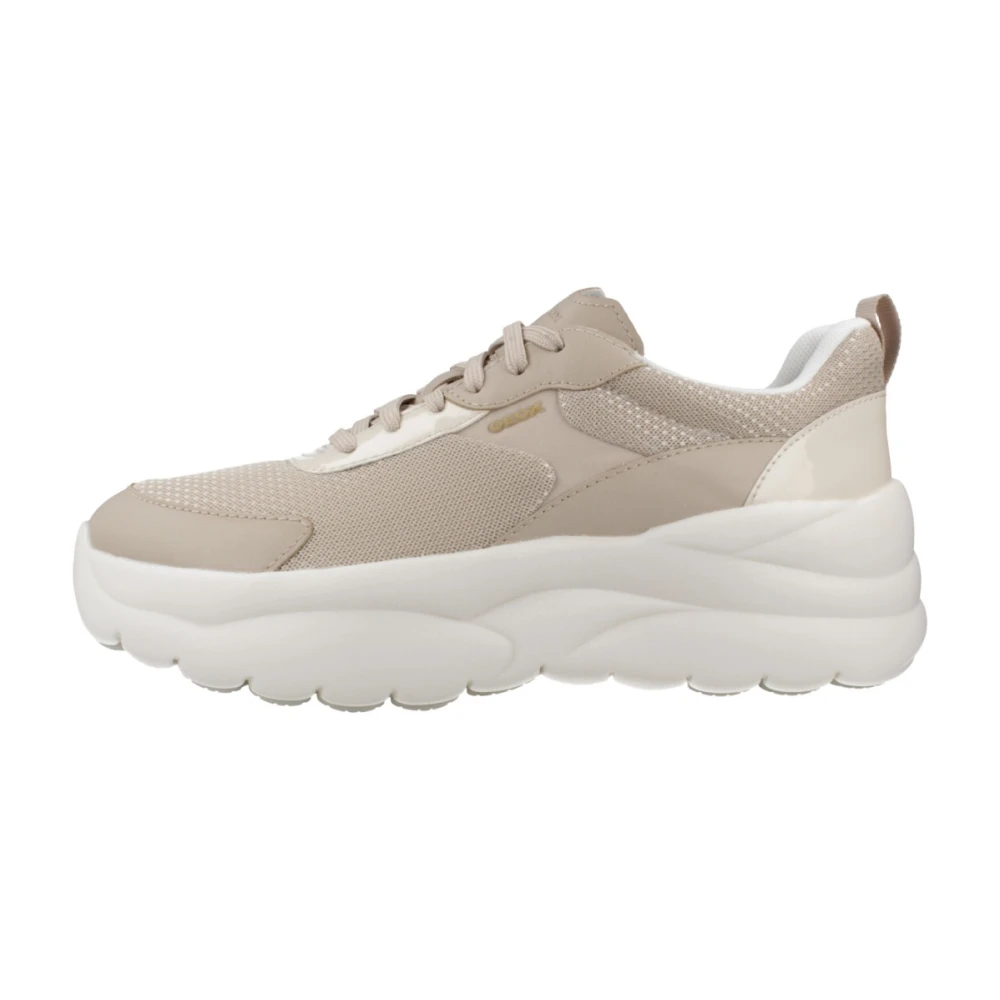 Geox Xtors Platform Trainer Dames Schoenen Beige