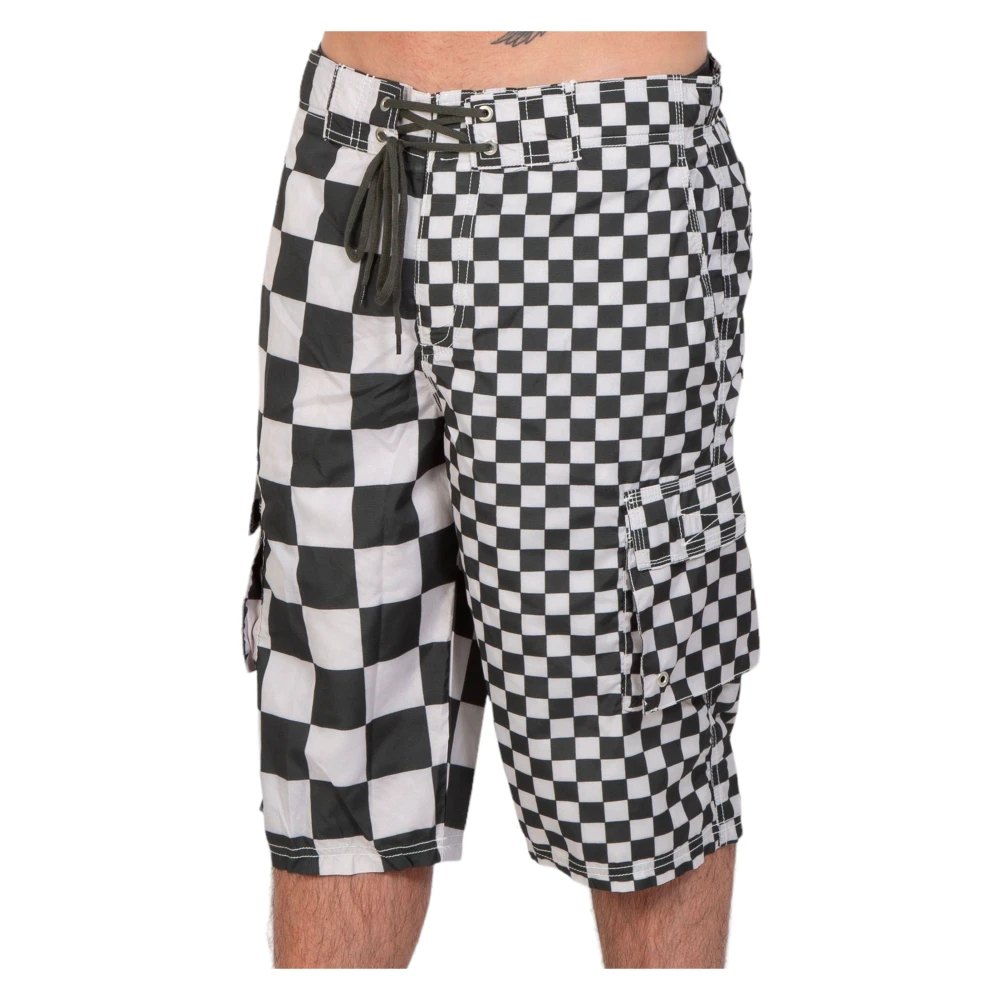 ERL Geruite zwemshorts in Checker Multicolor Heren