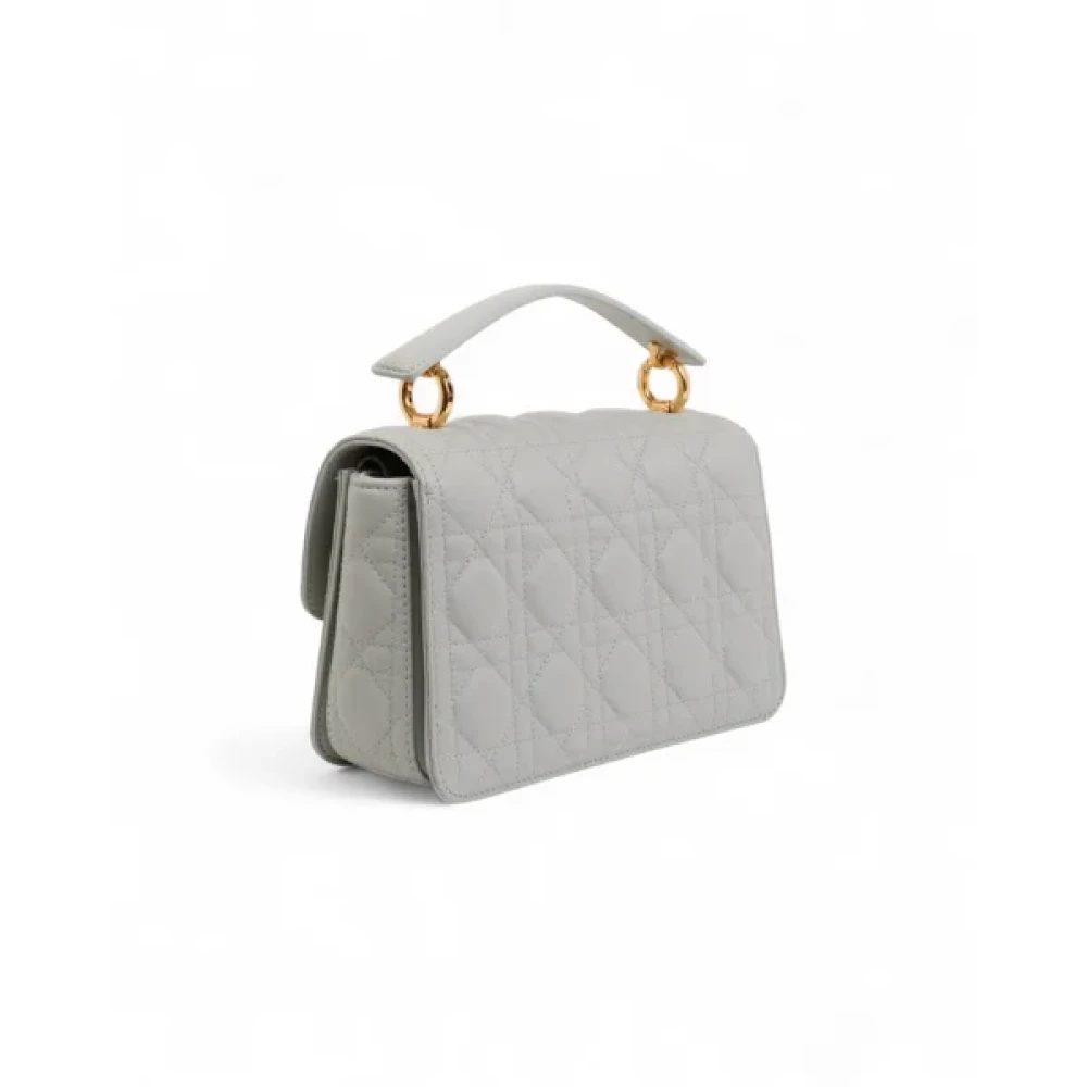 Dior Vintage Pre-owned Leather handbags Gray Dames