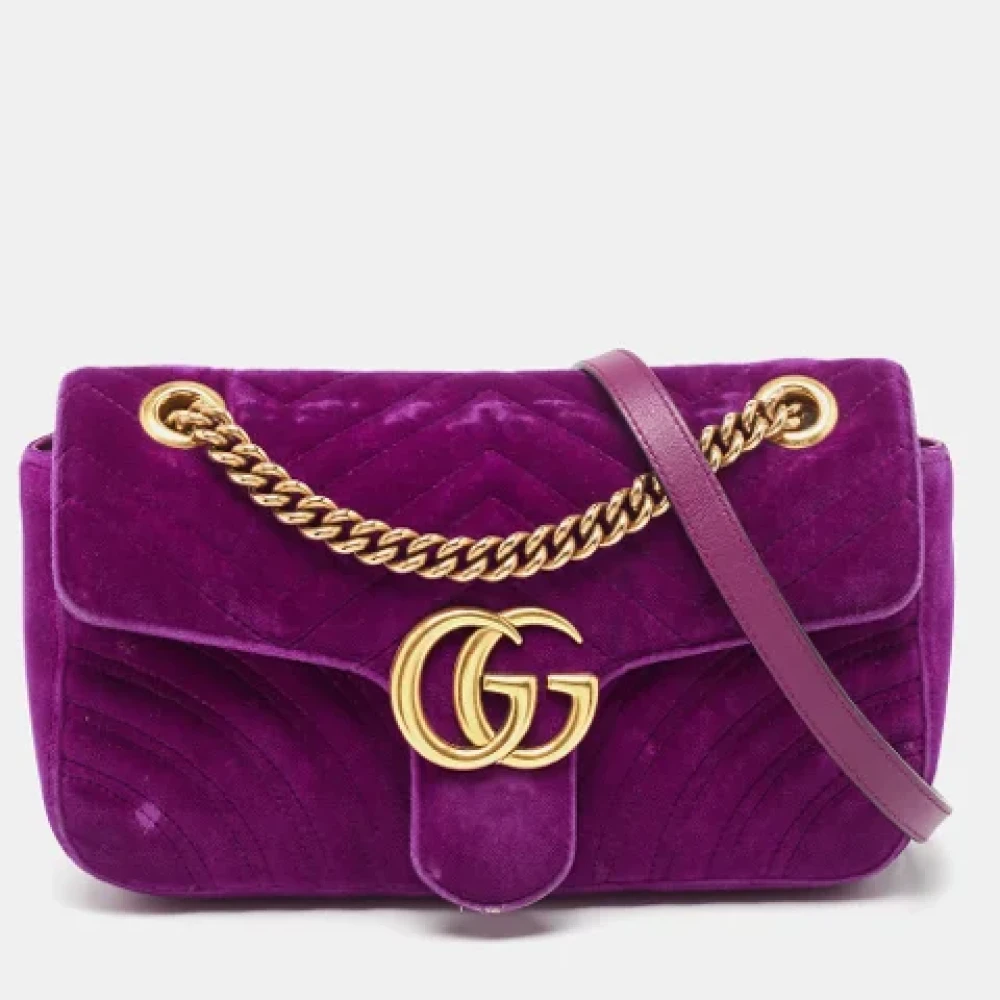 Gucci Vintage Pre owned Velvet gucci bags Purple Dames