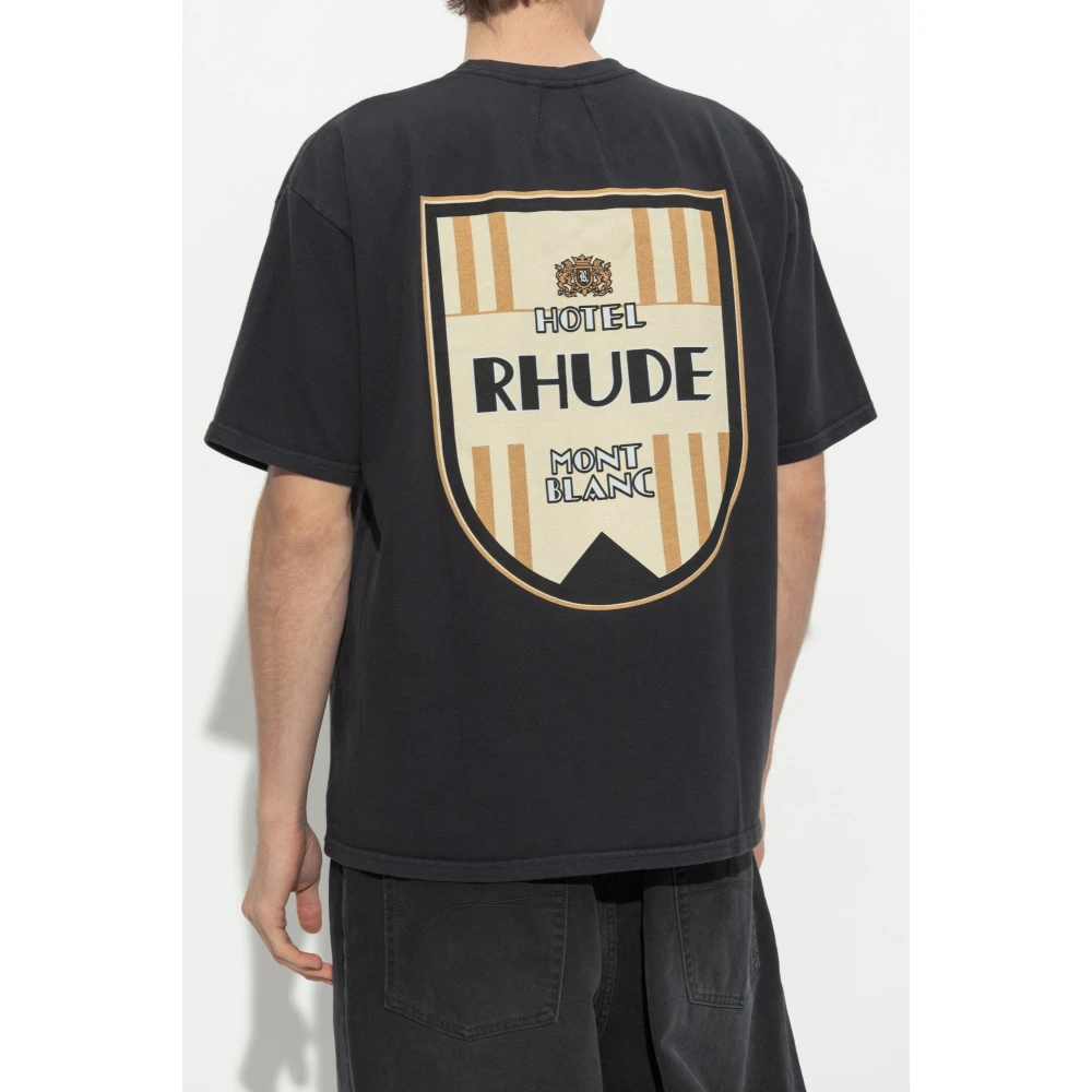 Rhude Katoenen t-shirt Black Heren