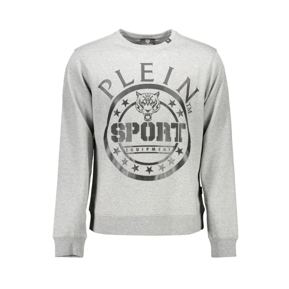 Plein Sport Men's Light Grey Tiger Sweatshirt Crew Neck In | : Medium - Image 3