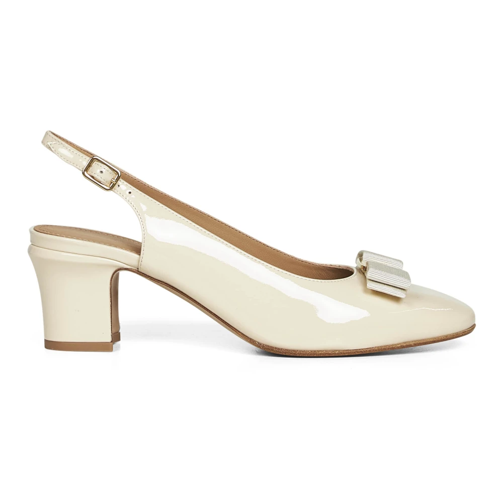 Ferragamo Women's Beige Vara Bow Slingback Pumps - Pumps - 4 Uk - Shoes