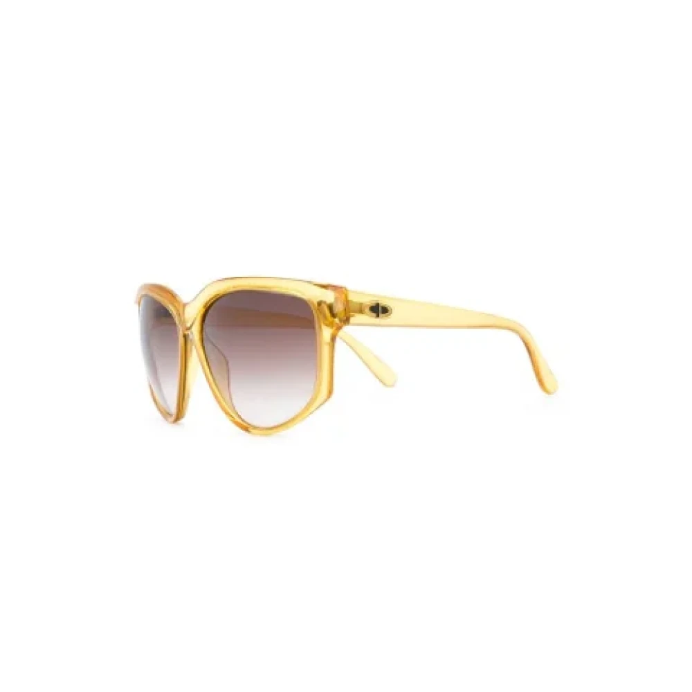Dior Vintage Pre-owned Acetate sunglasses Yellow Dames
