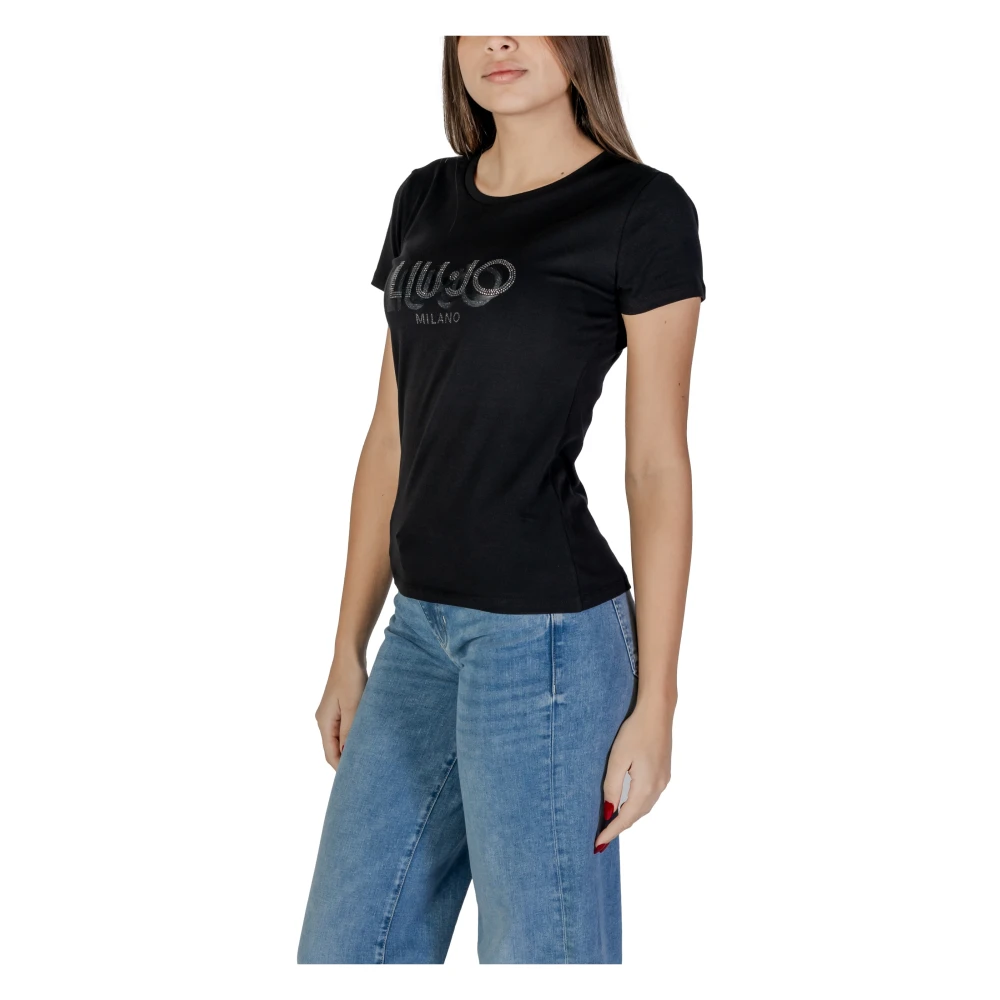 Liu Jo Korte Mouw T-shirt Lente Zomer Collectie Black Dames
