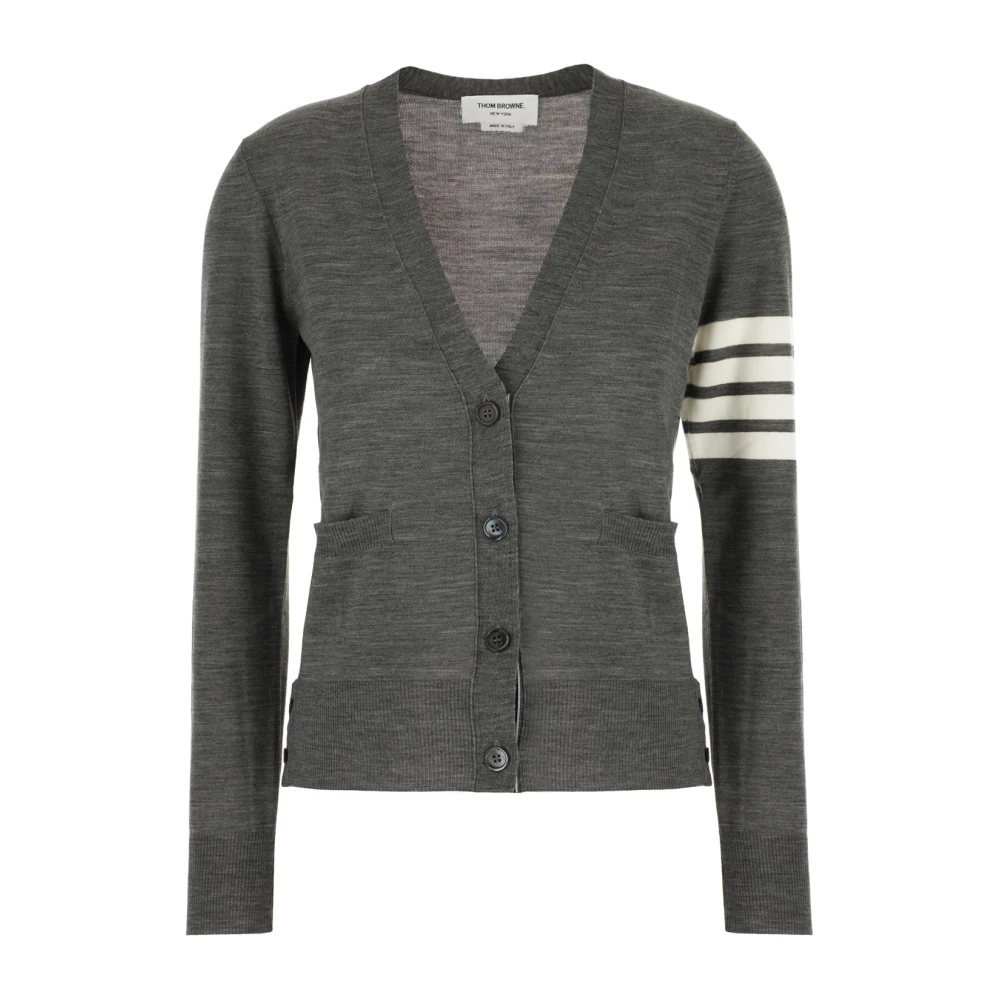 Thom Browne Women's Gray Stylish Knitwear Collection - Cardigans - S - Knitwear