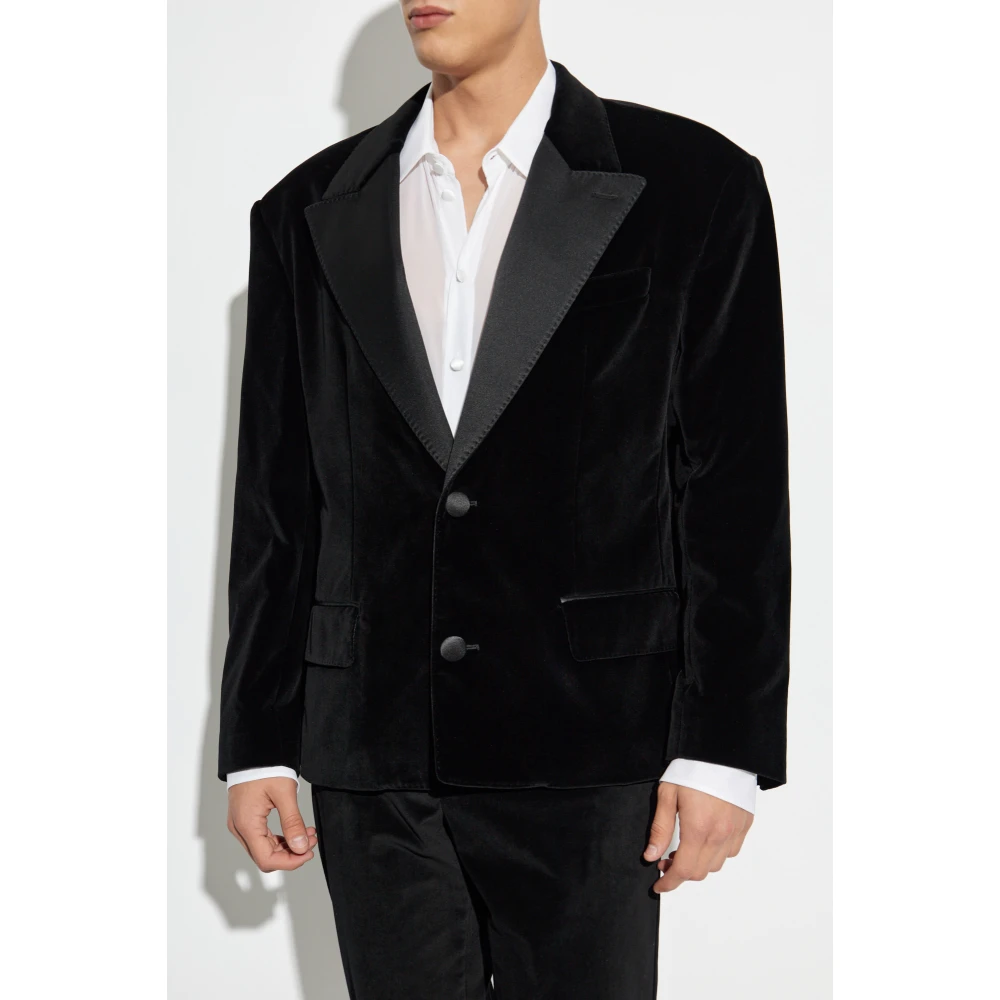 Dolce & Gabbana Fluwelen blazer Black Heren