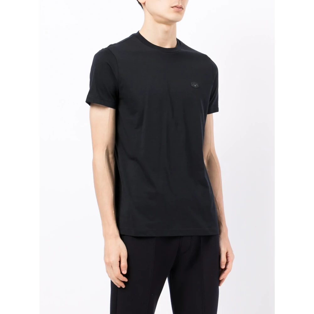 Emporio Armani Katoenen T-shirt met Designerscode Blue Heren