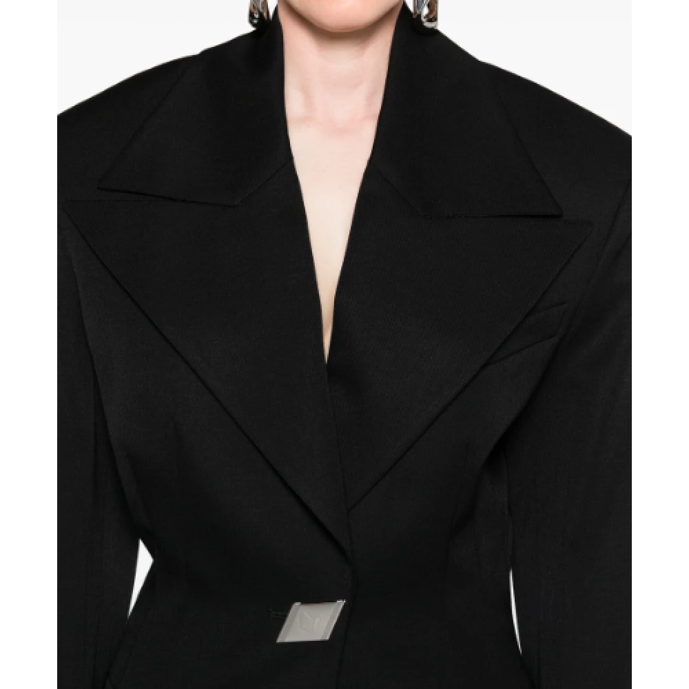 The Attico Zwarte Klassieke Blazer Jas Black Dames
