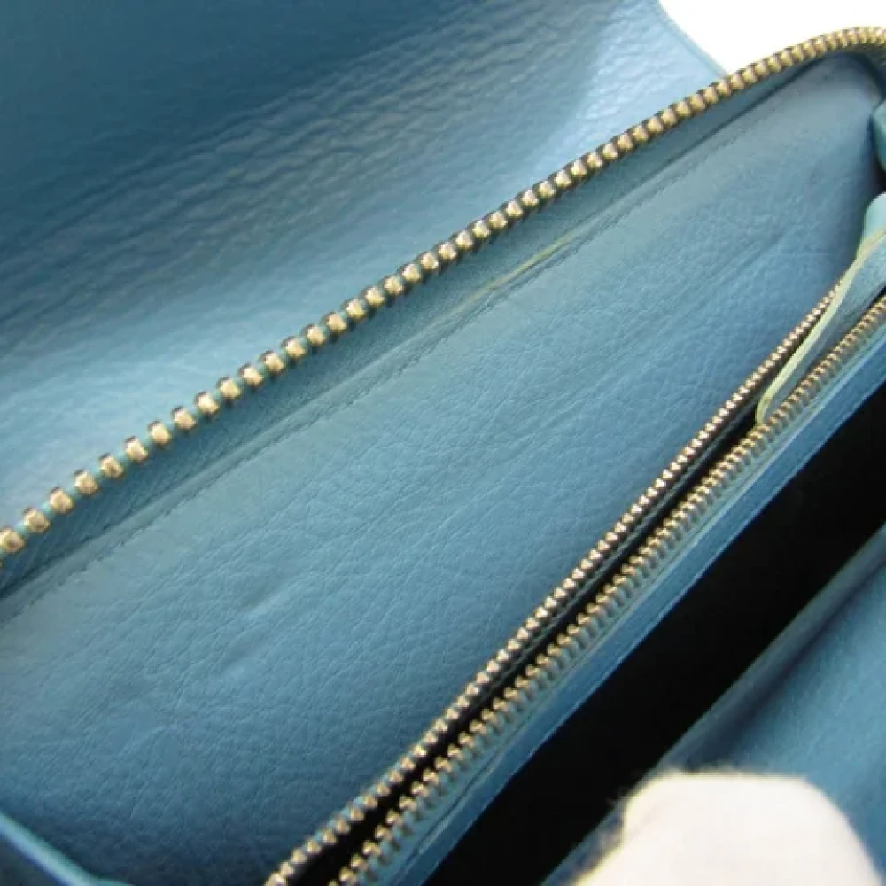 Balenciaga Vintage Pre-owned Leather wallets Blue Dames