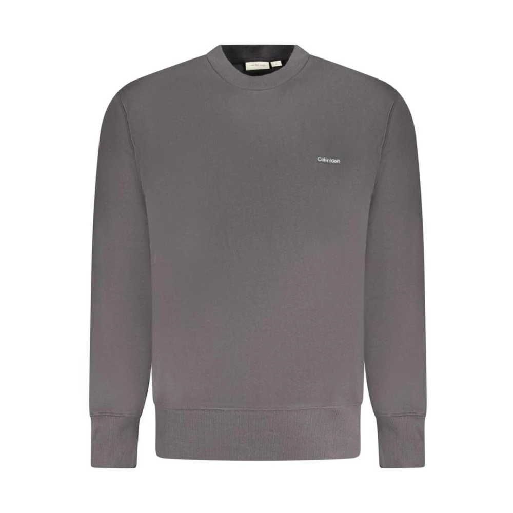 Calvin Klein Black Cotton Crew Neck Sweatshirt - Male - Sweatshirts - Gray - 2XL - Sweatshirts & Hoodies