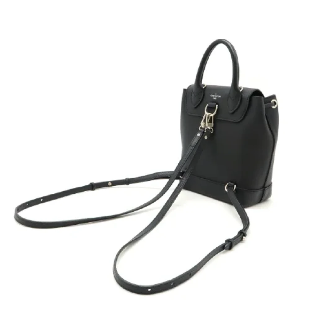 Louis Vuitton Vintage Pre-owned Leather backpacks Black Dames