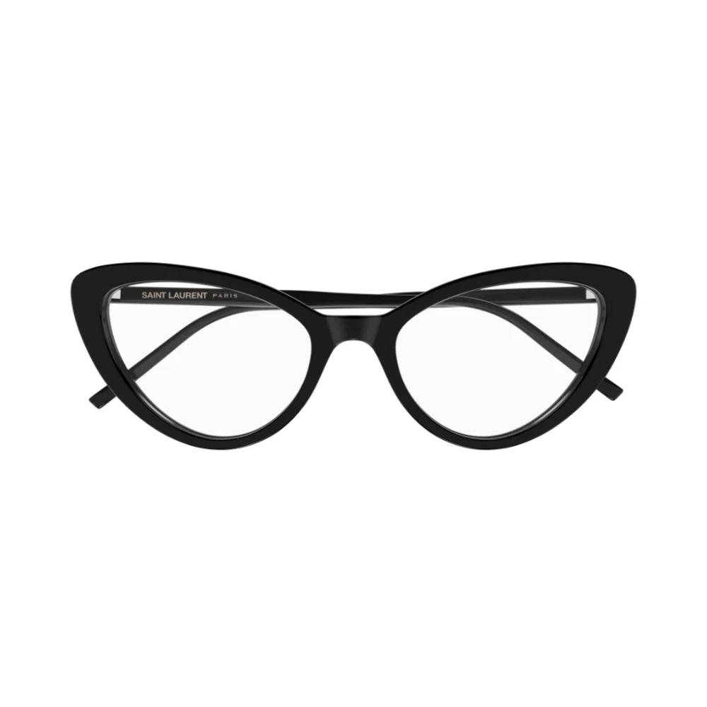 Saint Laurent Dunne Acetaat Cat-eye Brillen Black Unisex