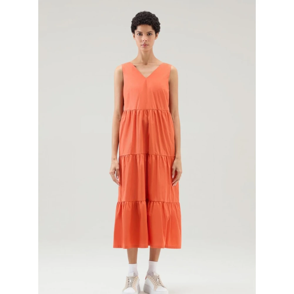 Woolrich Katoenen Casual Shirt Orange Dames